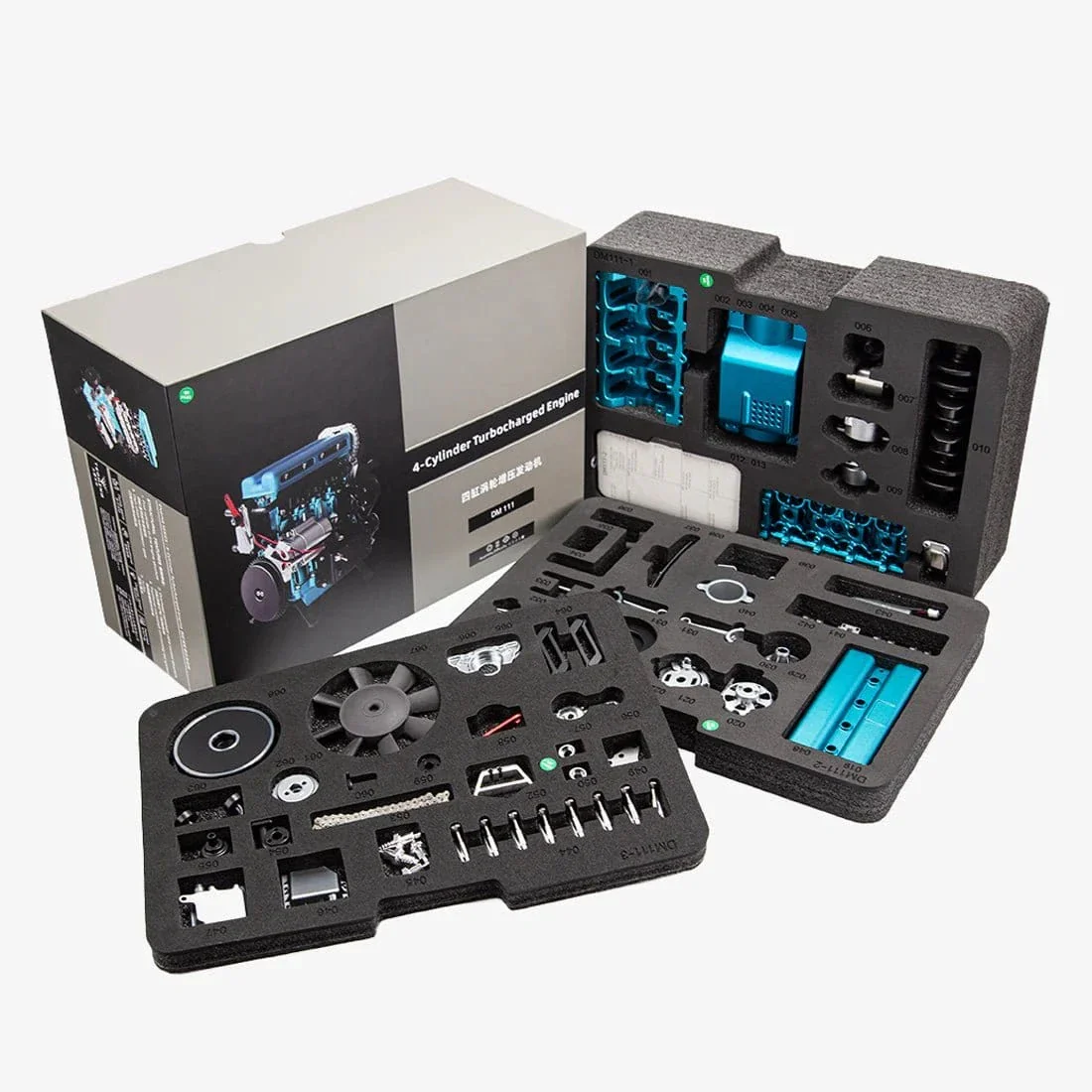 Teching Turbo Charged 4 Cylinder Model Engine Assembly Kit [DM111] - Image 5