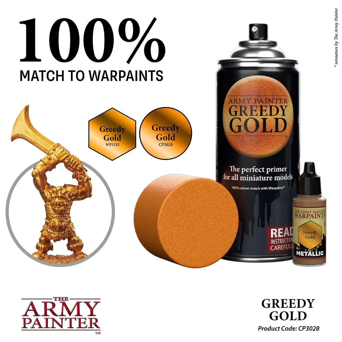 Army Painter Primer - Greedy Gold 400ml Spray Paint [CP3028] - Image 2
