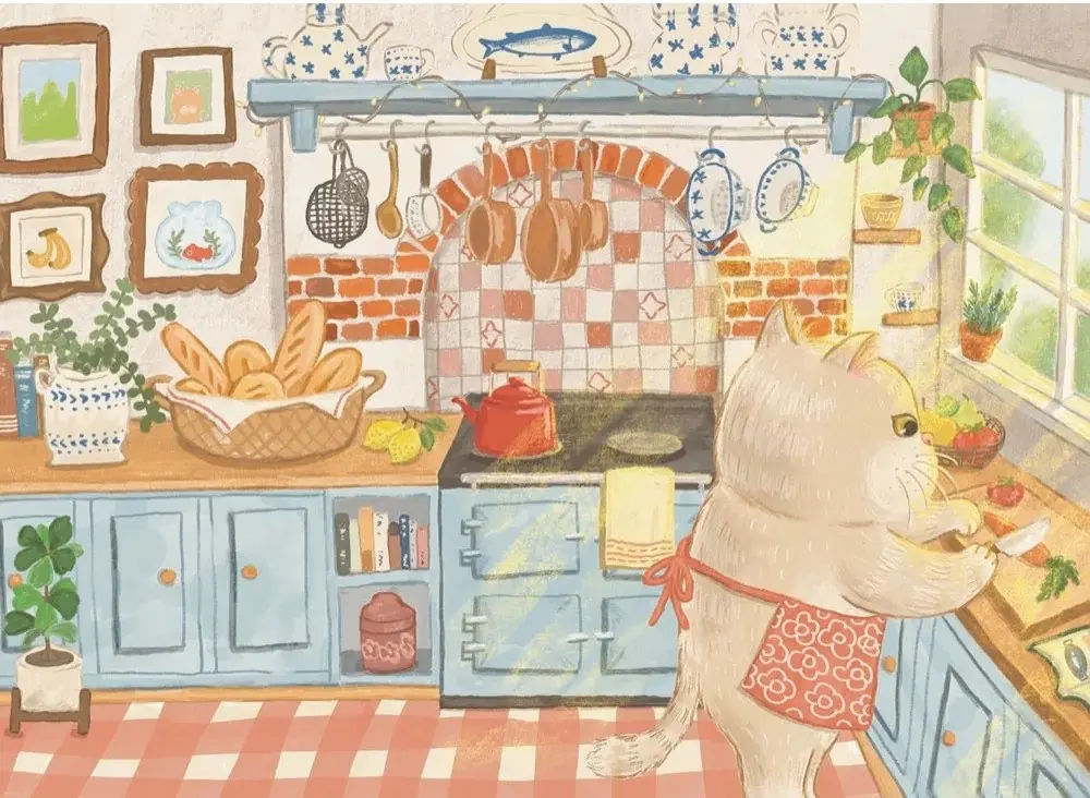 The Puzzle Collab Cat in The Kitchen 500 Piece Puzzle - Image 2
