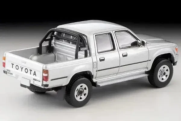 Tomica 1/64 LV-N256c Toyota Hilux 4WD Pickup DoubleCab SSR (Silver) 1991 - Image 2