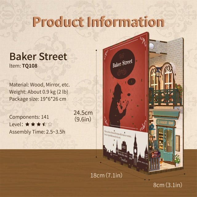 Tonecheer Baker Street Wooden Model Kit [TQ108] - Image 3