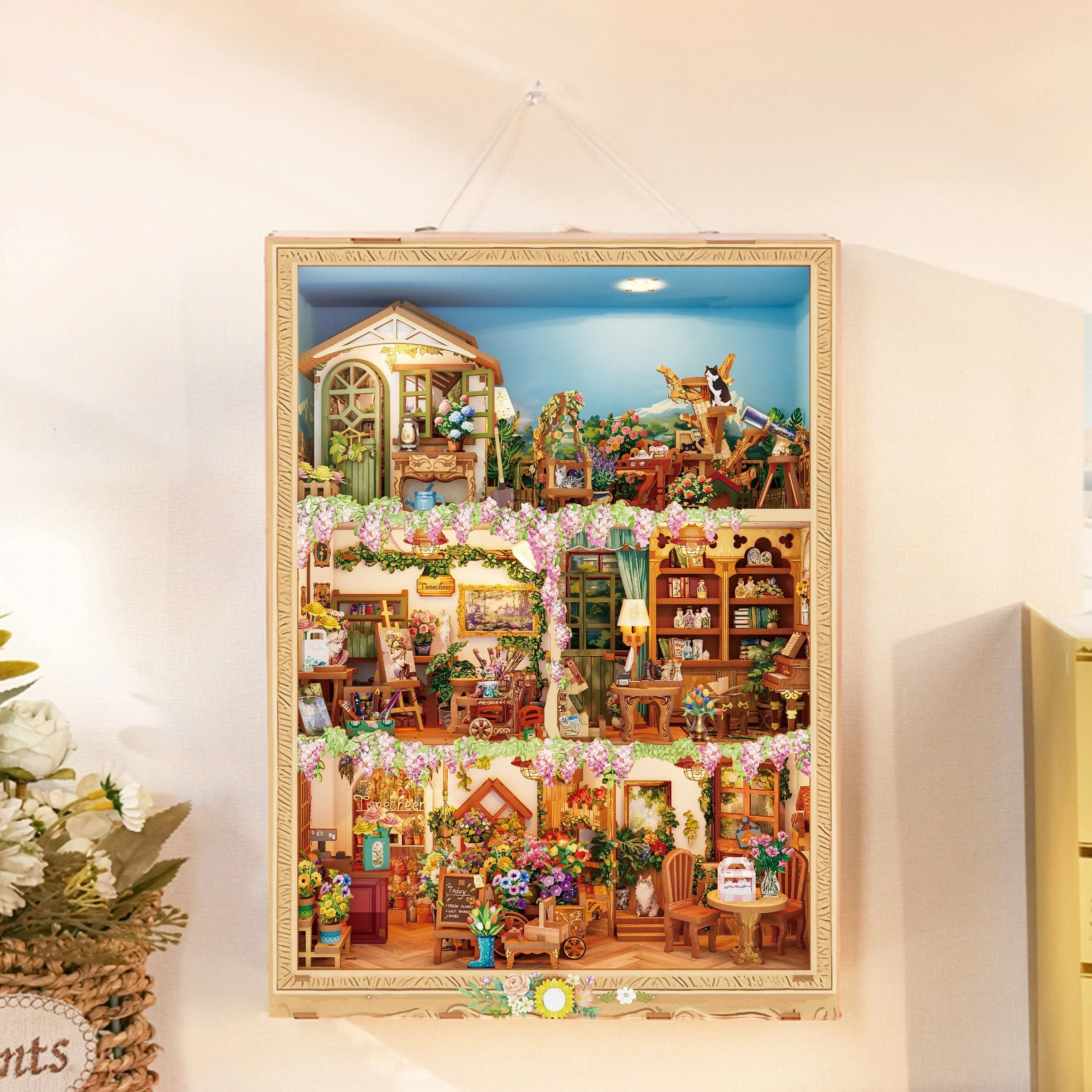 Tonecheer Blossom Time Story Frame Wood Model Kit [TQ455] - Image 3