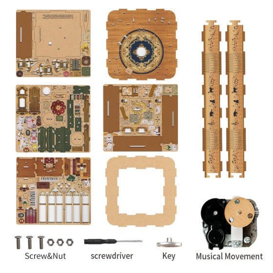 Tonecheer Cats Family Wooden Model Kit [TQ065] - Image 3