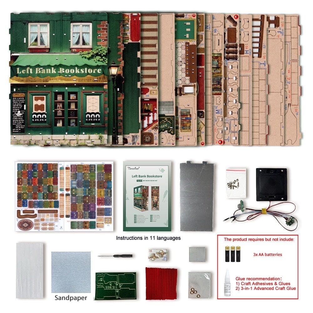 Tonecheer Left Bank Bookstore Book Nook Kit - Image 2