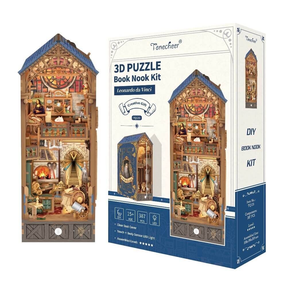 Tonecheer Leonardo Da Vinci Booknook Kit