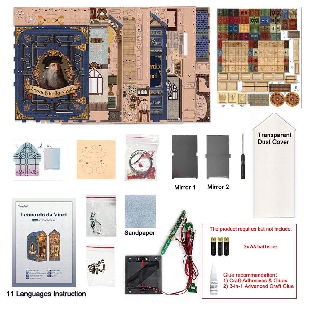 Tonecheer Leonardo Da Vinci Booknook Kit - Image 2