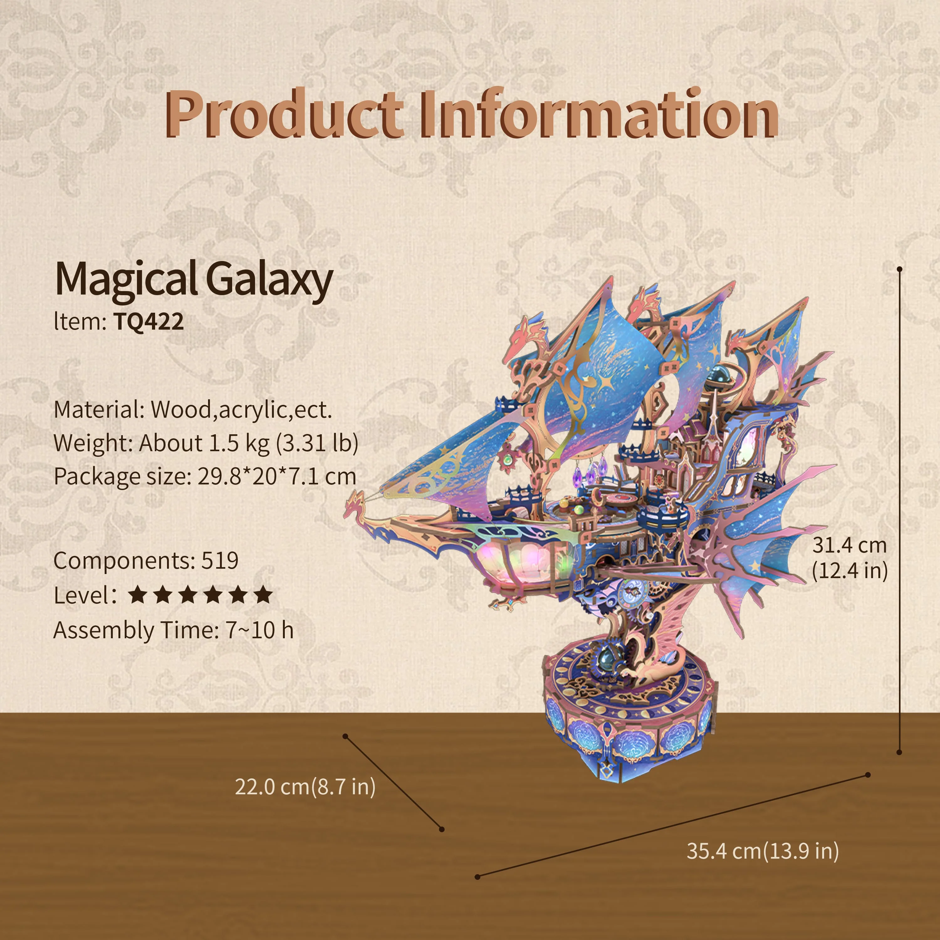 Tonecheer Magical Galaxy Wood Model Kit [TQ422] - Image 2