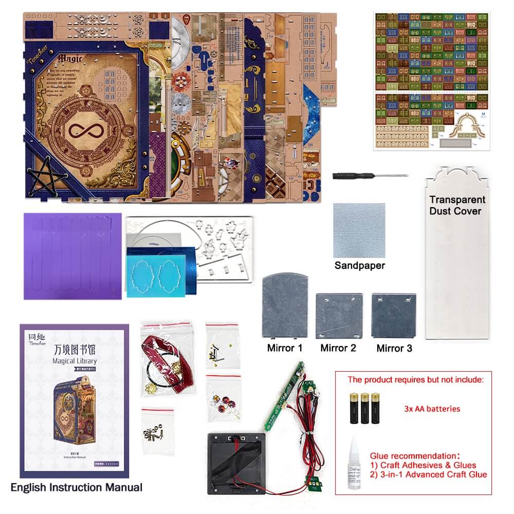 Tonecheer Magical Library Book Nook Kit [TQ134] - Image 4
