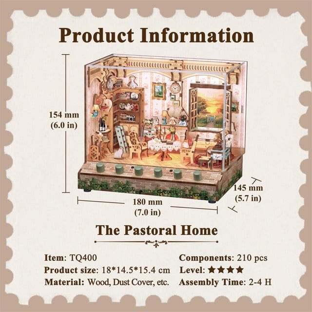 Tonecheer The Pastoral Home Sound Machine Wooden Model Kit [TQ400] - Image 2