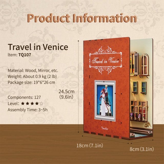 Tonecheer Travel In Venice Wooden Model Kit [TQ107] - Image 3