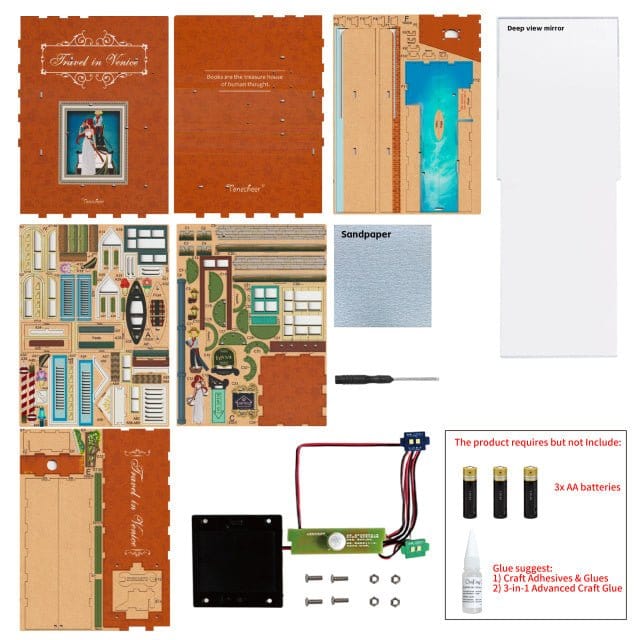 Tonecheer Travel In Venice Wooden Model Kit [TQ107] - Image 4