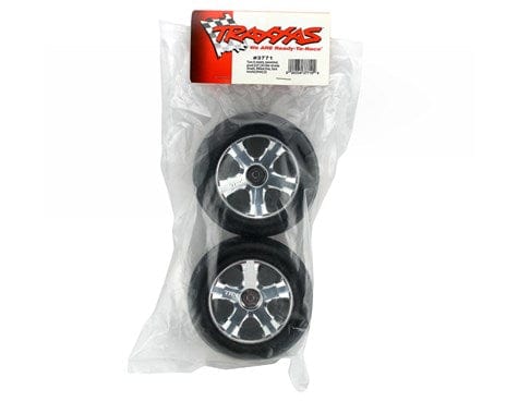 Traxxas 3771 Alias Front Tires w/All-Star Wheels Chrome (2) - Image 2