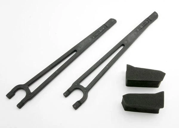 Traxxas 3927 Hold Downs Battery Left or Right with Foam Spacers