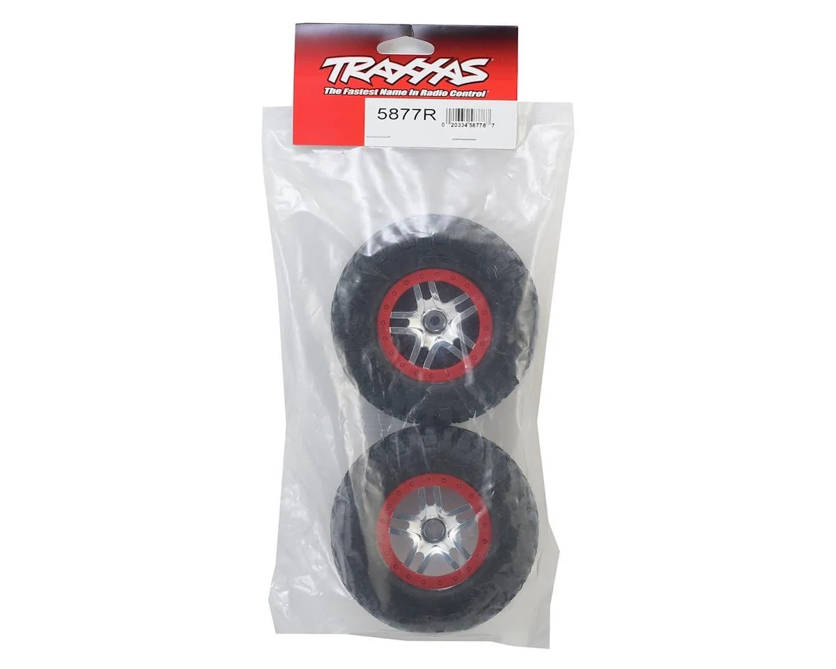 Traxxas 5877R BFGoodrich Mud TA Front Tires (2) (Satin Chrome) (S1) w/Split-Spoke Front Wheel - Image 2