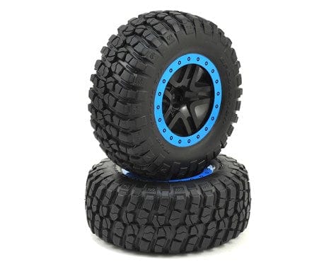 Traxxas 5885A Slash BFGoodrich KM2 Front Black/Blue Wheel & Tire (2)