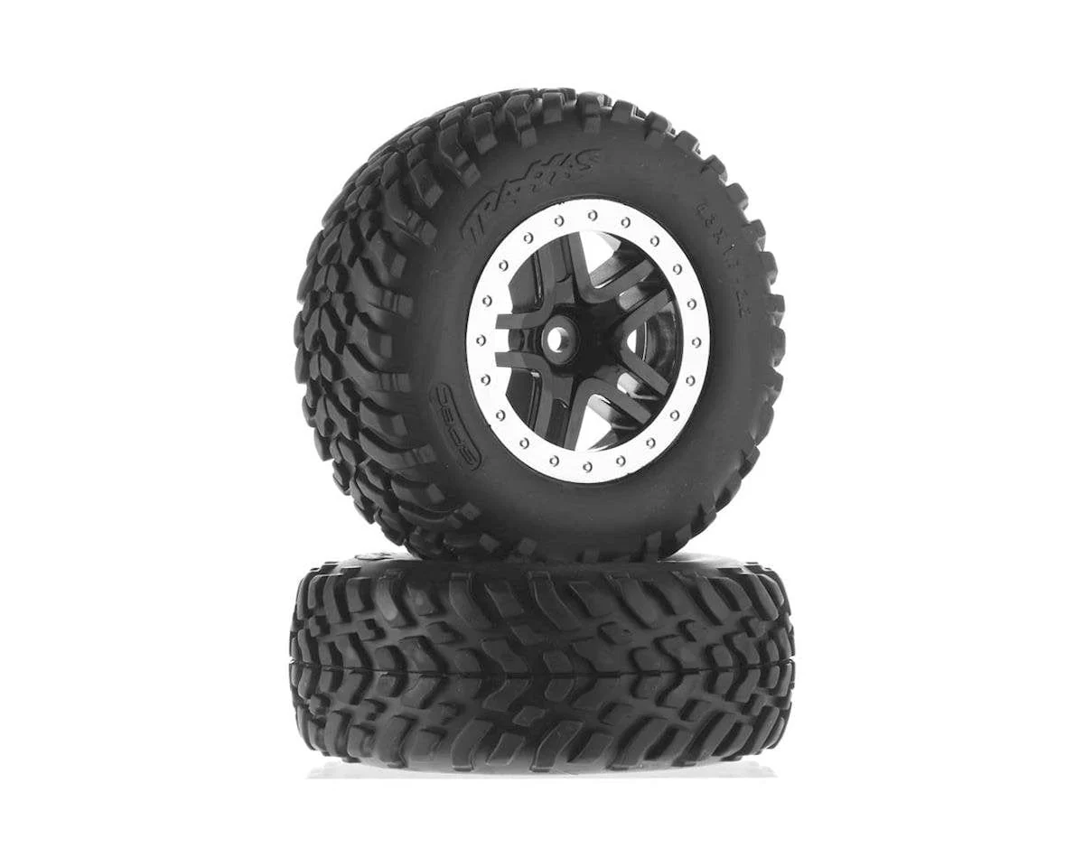 Traxxas 5889 Tire/Wheel Assembled Glue SCT Split-Spoke Black