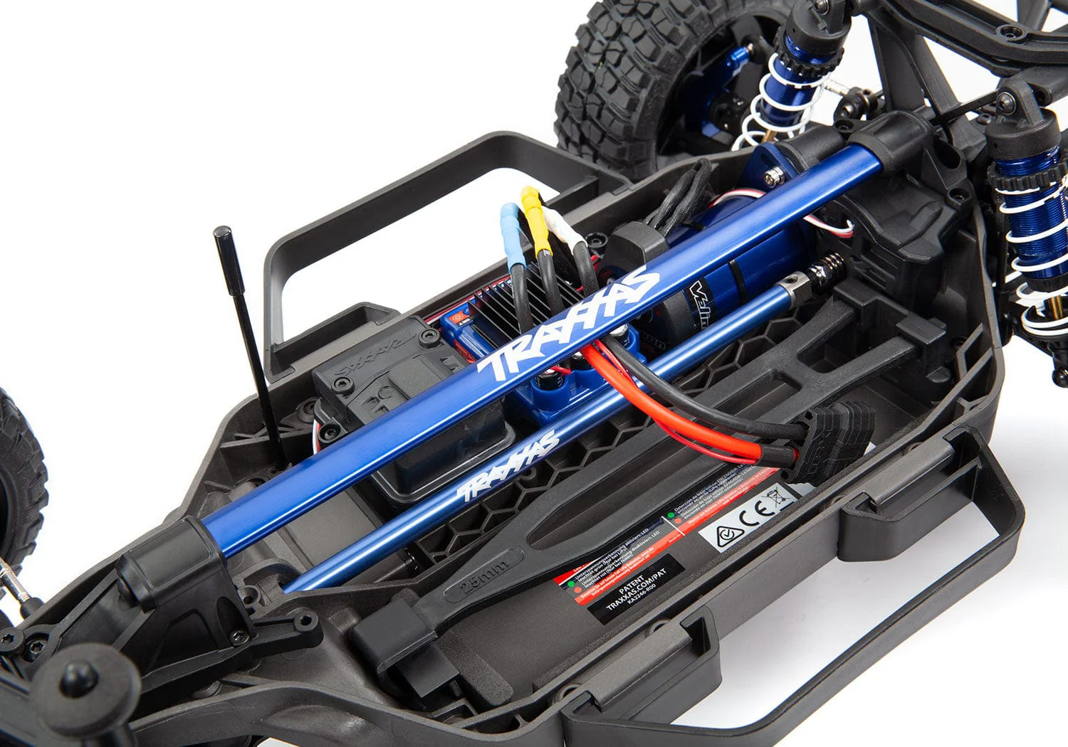Traxxas 6730X Rustler/Slash 4x4 LCG Chassis Brace Kit Blue - Image 2