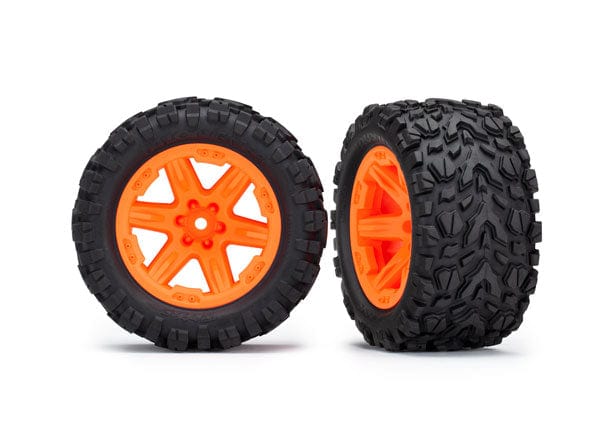 Traxxas 6774A Pre-Glued 2.8in Talon Extreme Tires On Orange Rims 2wd Rear (2pcs)
