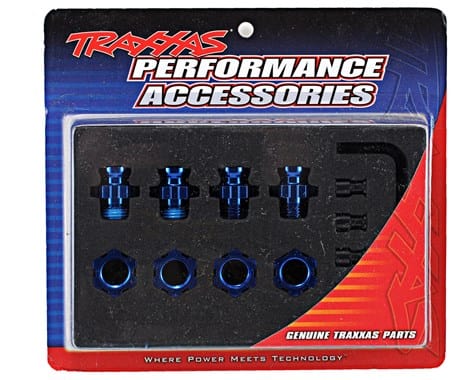 Traxxas 6856X Aluminum 17mm Wheel Adapter Set Blue (4) - Image 2