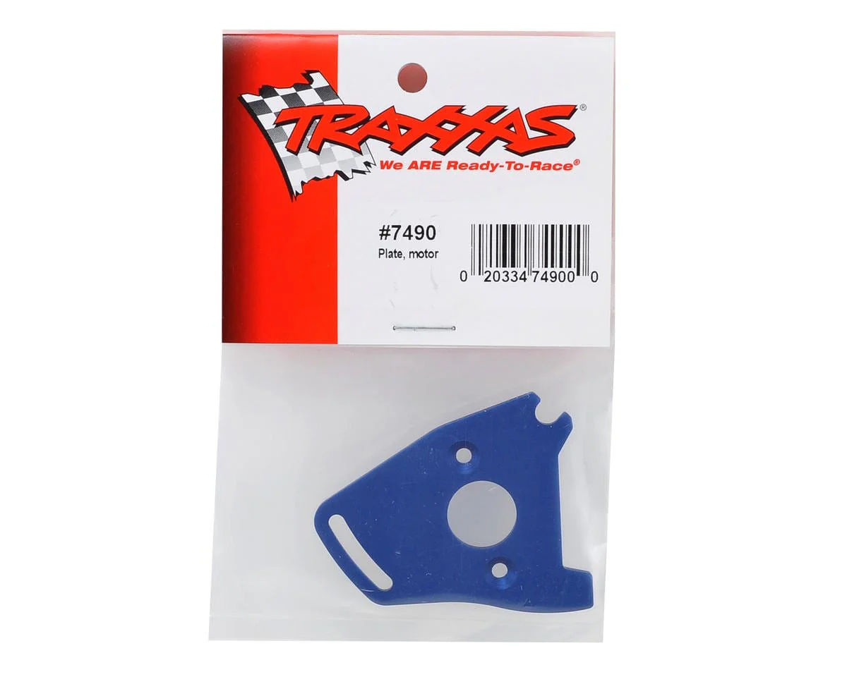 Traxxas 7490 Blue Aluminum Motor Plate - Image 2