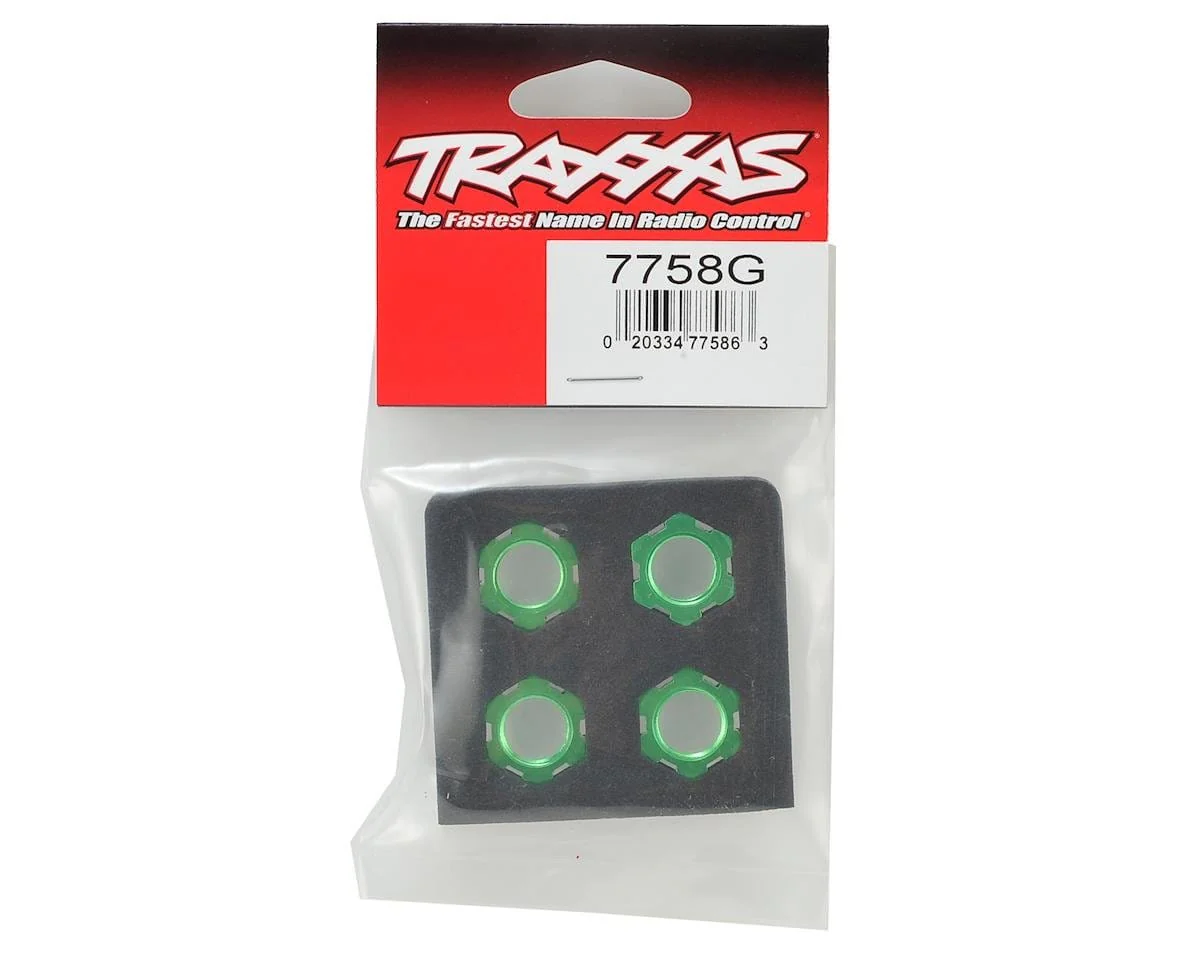 Traxxas 7758G X-Maxx Green 17mm Splined Wheel Nut (4pcs) - Image 2