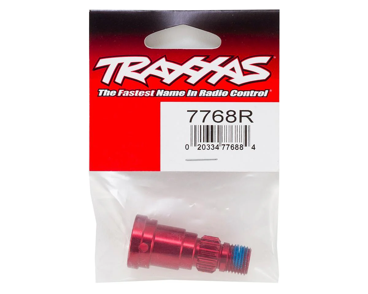 Traxxas 7768R X-Maxx Aluminum Stub Axle (Red) - Image 2