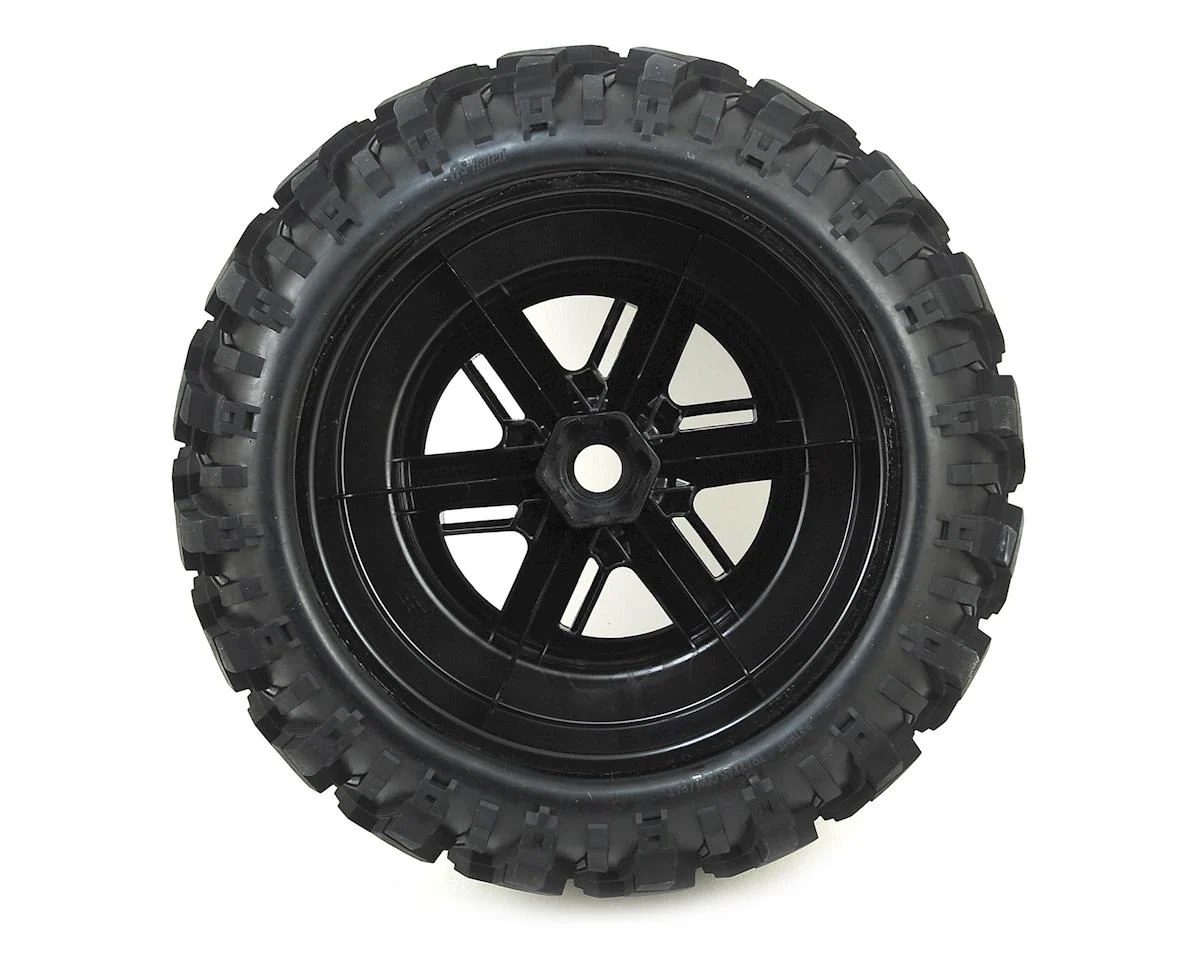 Traxxas 7772A X-Maxx Pre-Mounted Tires & Wheels Black Chrome (2pcs) - Image 2