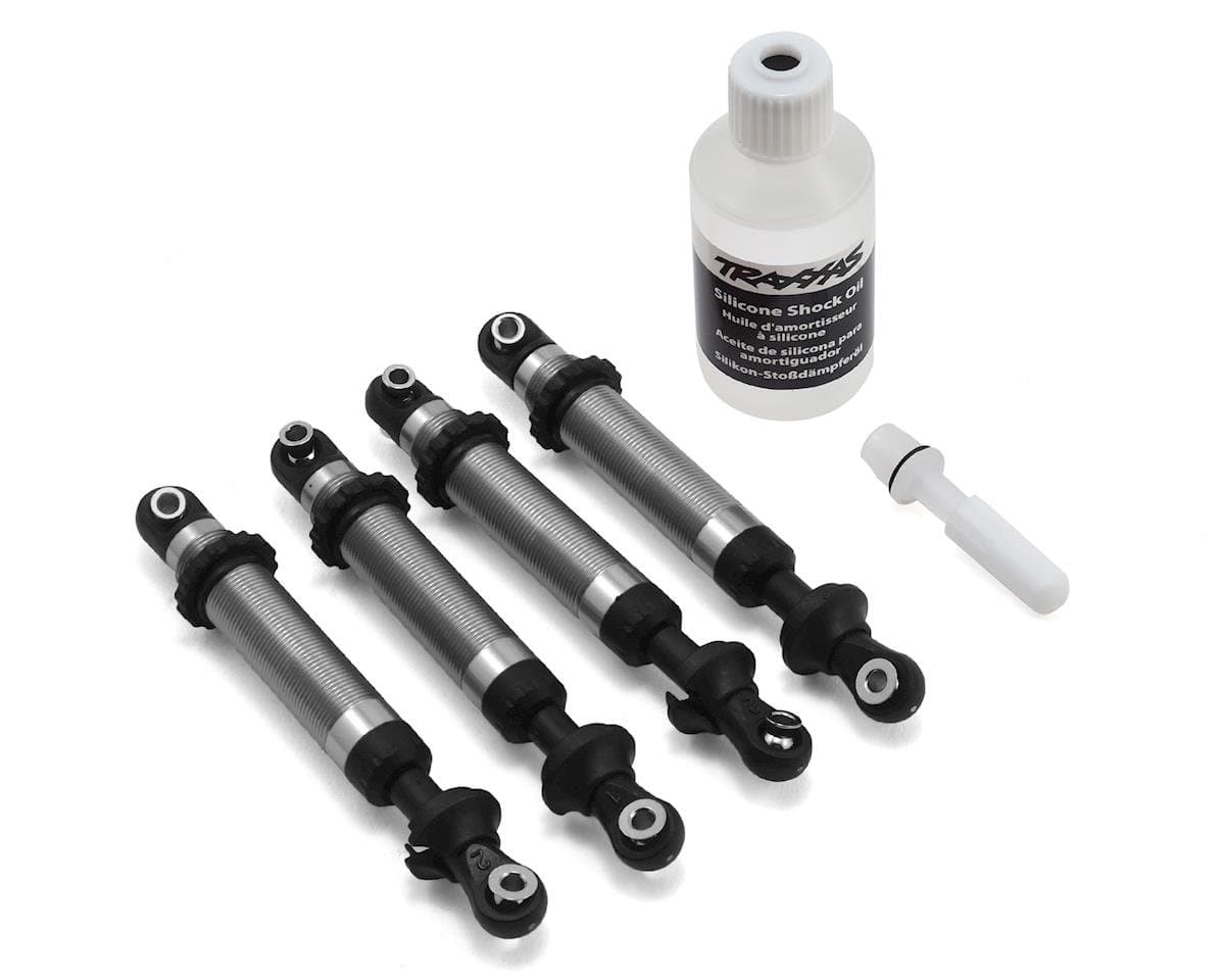 Traxxas 8160 TRX-4 Silver GTS Aluminum Long Arm Shocks (4pcs) - Image 2