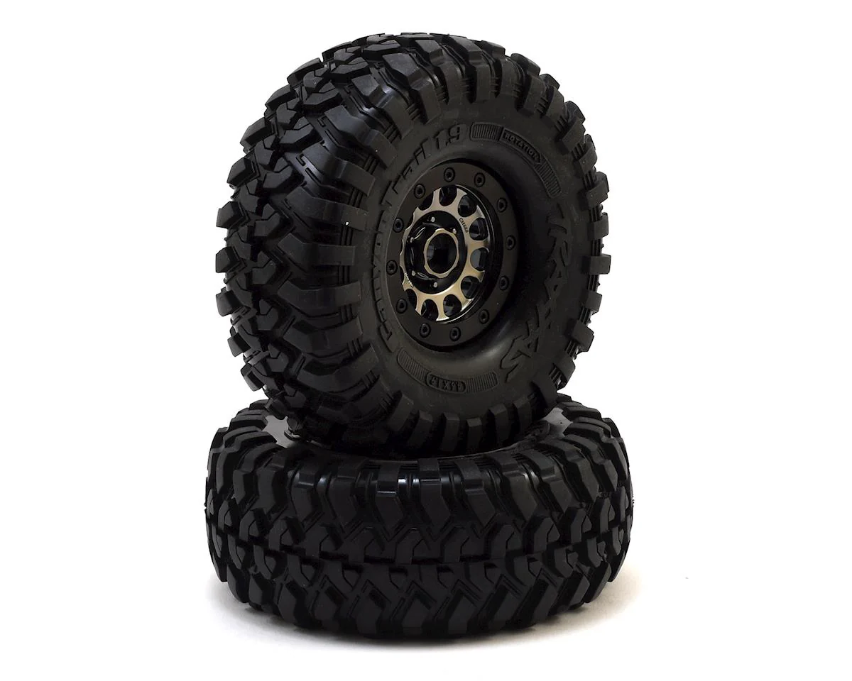 Traxxas 8174 TRX-4 Pre-Mounted Canyon Trail 1.9in Crawler Tires w/Method 105 Black Chrome Wheels (2pcs)