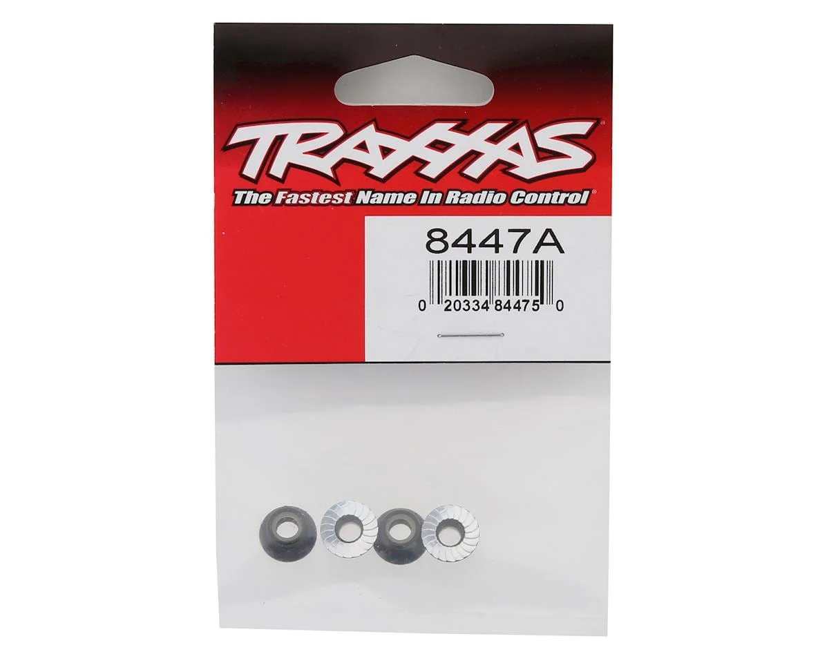 Traxxas 8447A 5mm Aluminum Flanged Nylon Locking Nuts Black (4) - Image 2