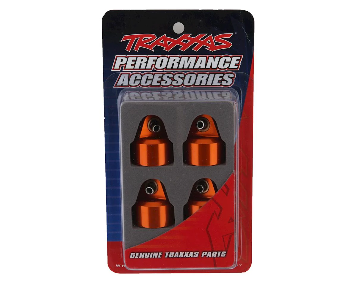 Traxxas 8964T GT-Maxx Aluminum Shock Caps Orange (4pcs) - Image 2