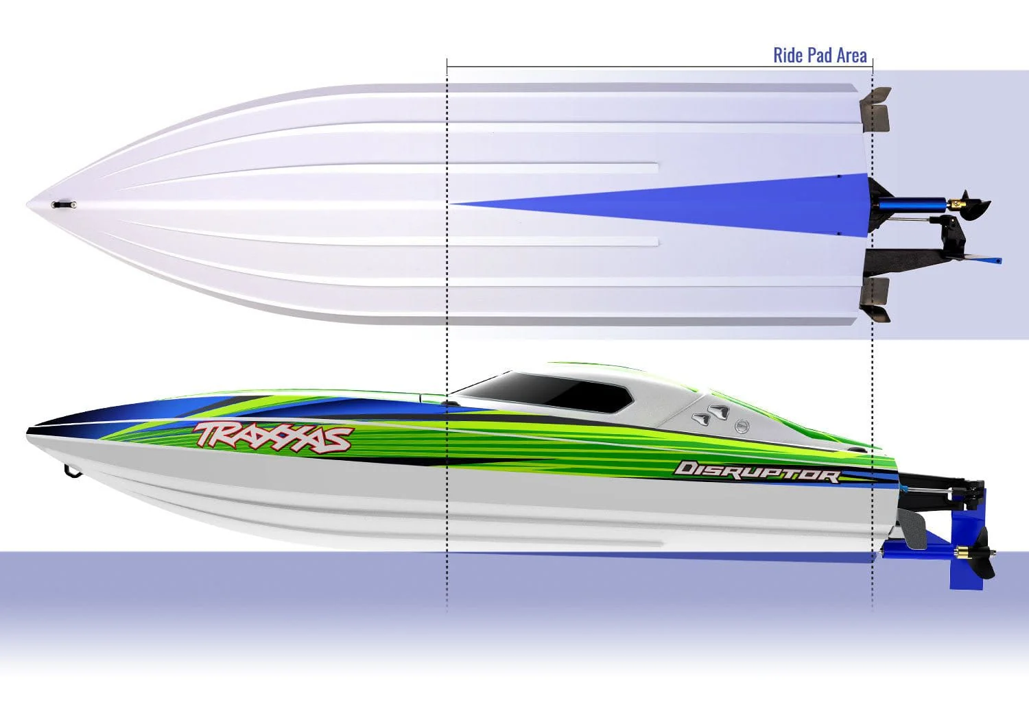 Traxxas Disruptor 26inch 4S Brushless Self-Righting RC Boat - Blue [106064-4BLUE] - Image 8