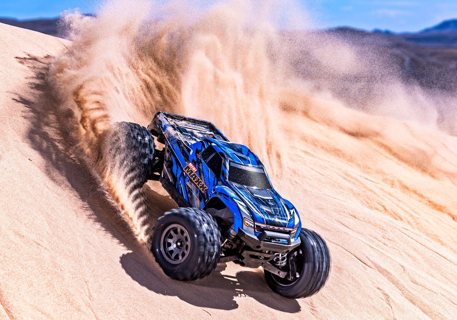 Traxxas Mini MAXX 1/16 Brushless Monster Truck RTR - Blue [107154-1BLUE] - Image 3