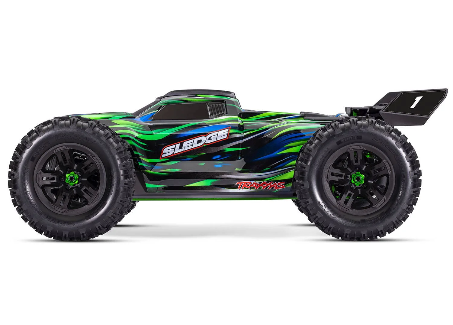 Traxxas Sledge 1/8 6S Brushless 4WD RC Truck - Green [95096-4GRN] - Image 2