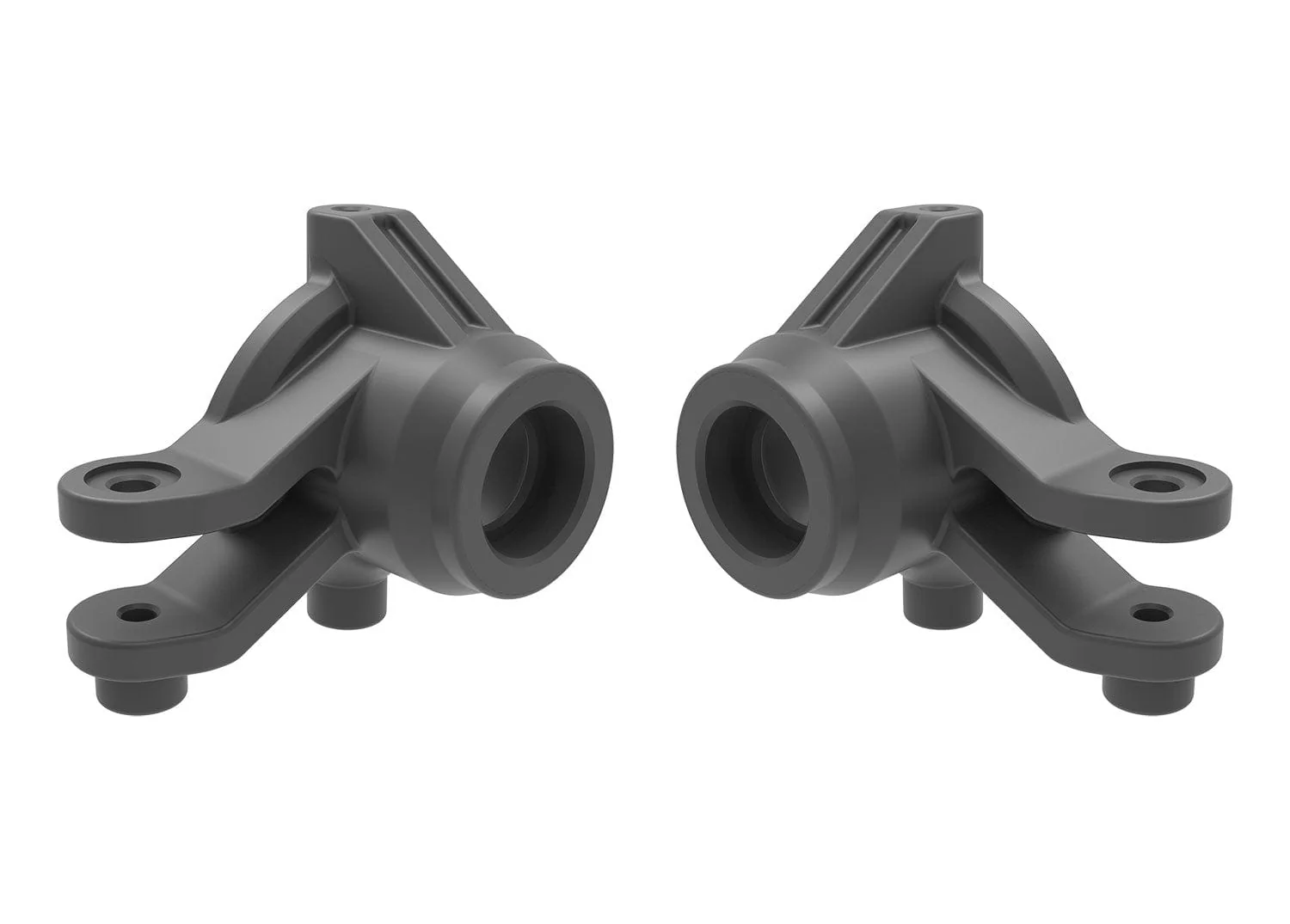 Traxxas Steering Blocks, Left and Right (Grey) [10736-GRAY]