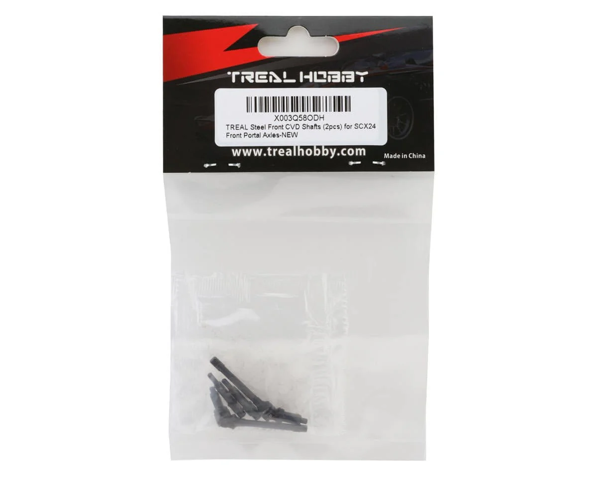 Treal Hobby Axial SCX24 Steel Front CVD Shafts (2) [TLHTSCX24-228] - Image 2