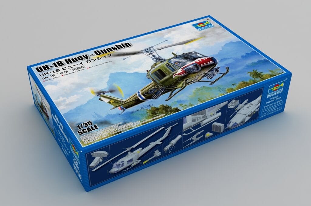Trumpeter 1/35 UH-1B Huey - Gunship Plastic Model Kit [05112] - Image 2