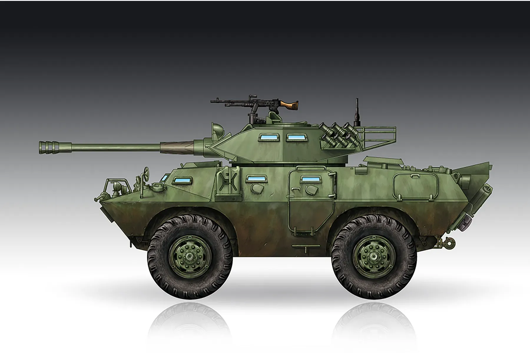 Trumpeter 1/72 LAV-150 Commando AFV w/ Cockerill 90mm Gun Plastic Model Kit [07443]
