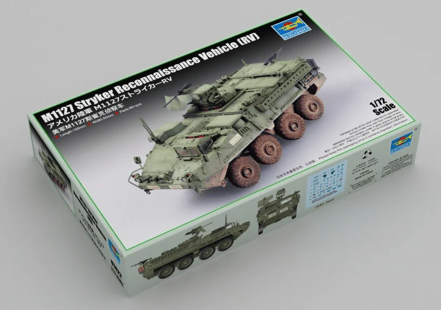 Trumpeter 1/72 M1127 Stryker Reconnaissance Vehicle (RV) Plastic Model Kit [07422]