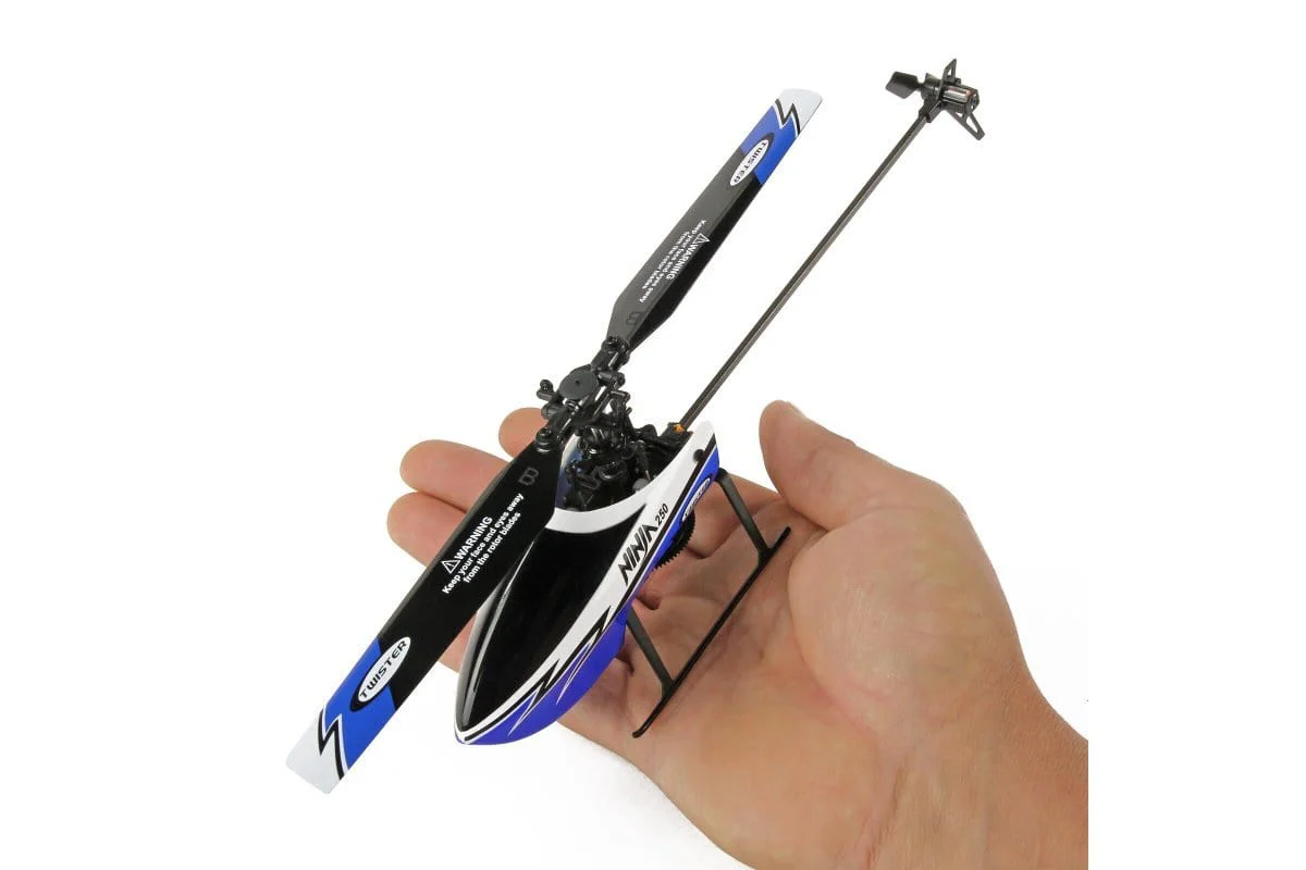 Twister Ninja 250 Blue Flybarless 6ch RC Helicopter RTF - Image 3