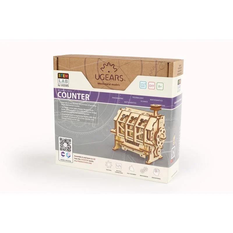 UGEARS 60130 Stem Lab Counter Wooden Model Kit - Image 10