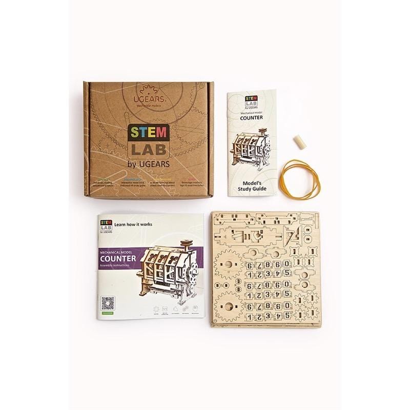 UGEARS 60130 Stem Lab Counter Wooden Model Kit - Image 9