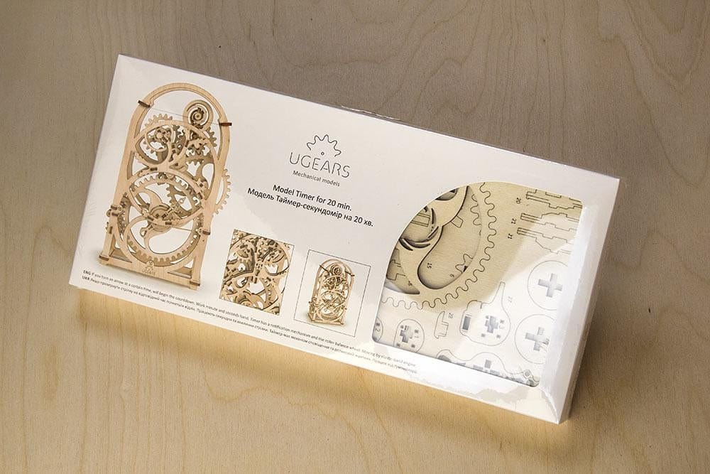 UGEARS 70004 20 Minute Timer Wooden Model Kit - Image 3