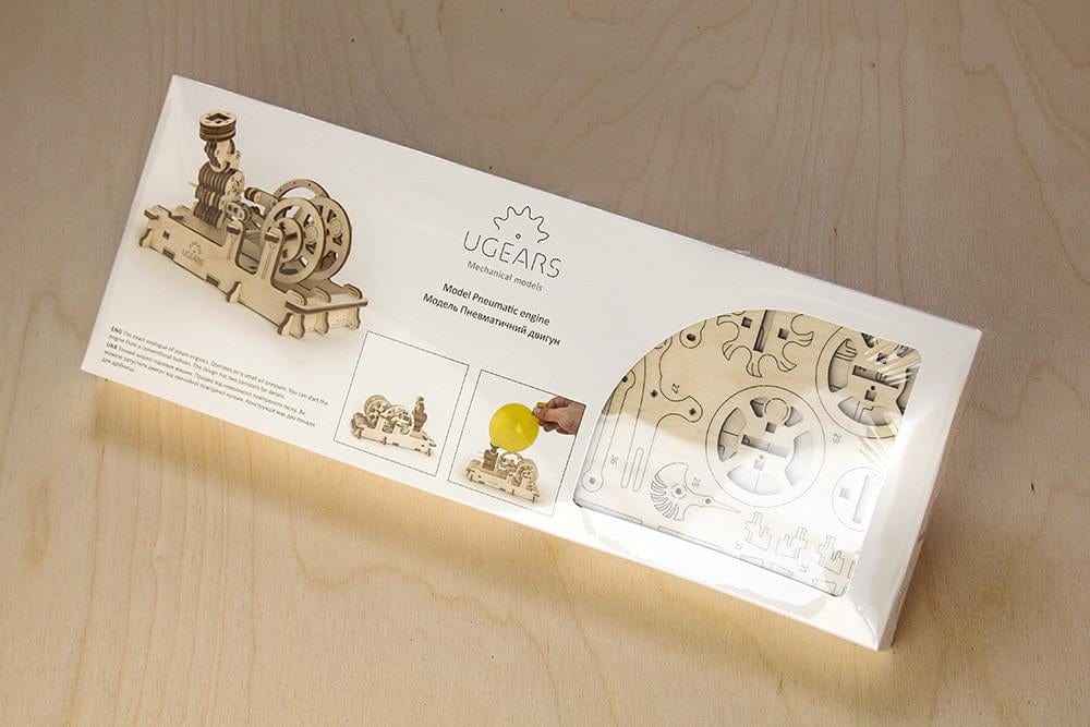 UGEARS 70009 Pneumatic Engine Wooden Model Kit - Image 5