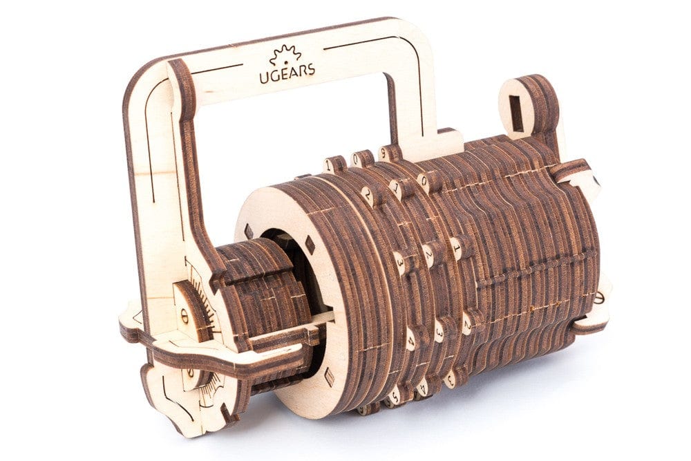 UGEARS 70020 Combination Lock Wooden Model Kit