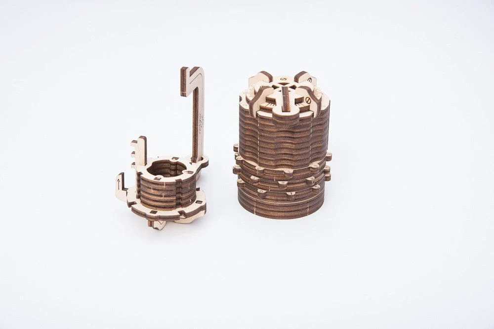 UGEARS 70020 Combination Lock Wooden Model Kit - Image 2