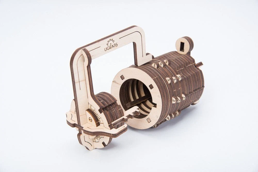 UGEARS 70020 Combination Lock Wooden Model Kit - Image 3