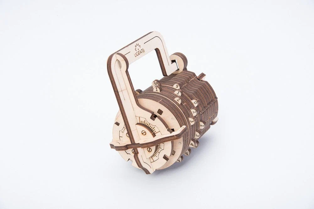 UGEARS 70020 Combination Lock Wooden Model Kit - Image 5