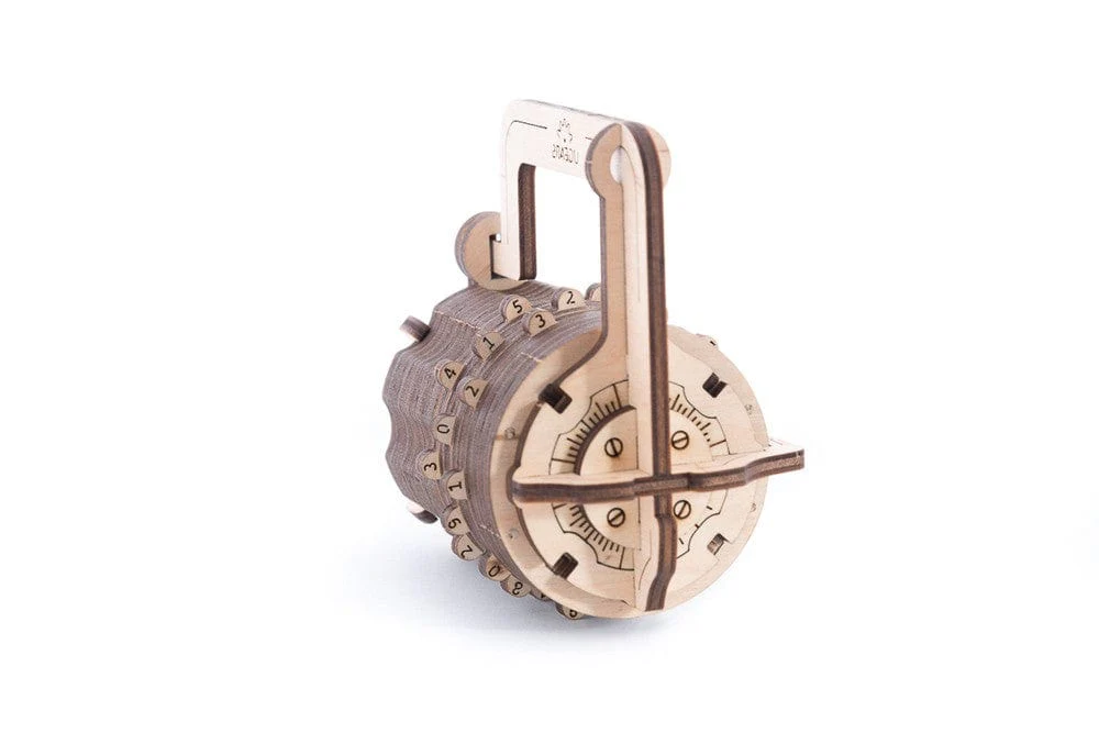 UGEARS 70020 Combination Lock Wooden Model Kit - Image 6