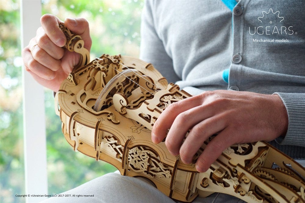 UGEARS 70030 Hurdy Gurdy Wooden Model Kit - Image 4